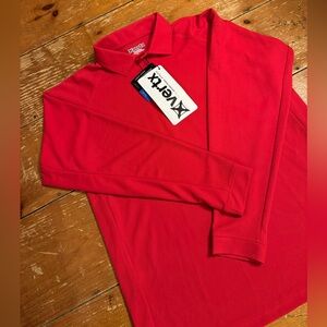 Vertx Men’s Coldblack Long Sleeve Red Polo, Size Medium